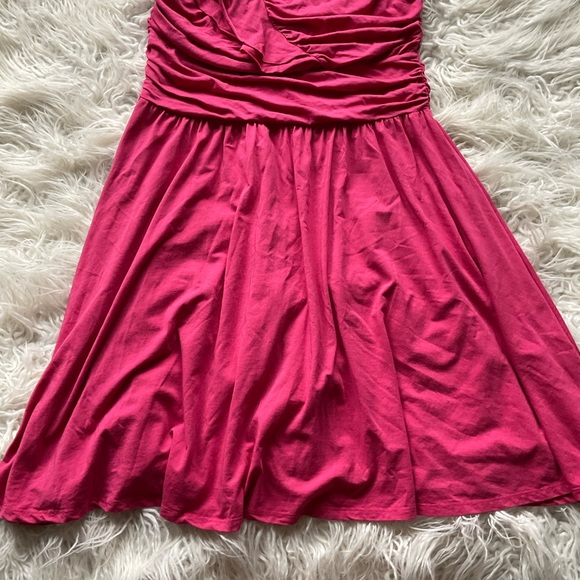 Garnet Hill Piazza Rose Pink Jersey Ruffle Dress - Picture 5 of 10